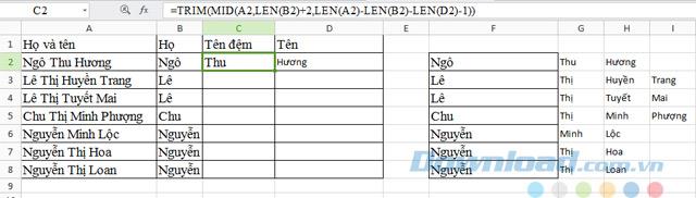 Instructions for separating First and Last Name on Microsoft Excel