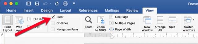 How to use the ruler ruler in Word