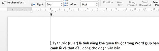 How to use the ruler ruler in Word