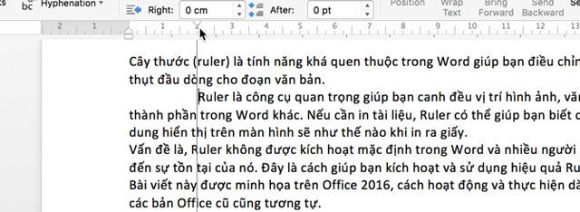 How to use the ruler ruler in Word