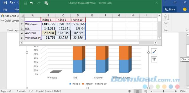 How to create a chart in Microsoft Word 2016