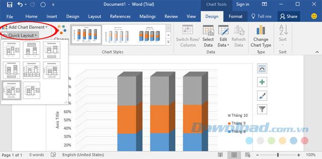 How to create a chart in Microsoft Word 2016