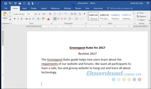 Instructions de création et de rupture de colonnes dans Microsoft Word 2016