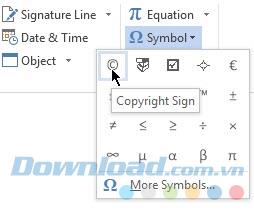 Instructions for inserting special symbols in Microsoft Word