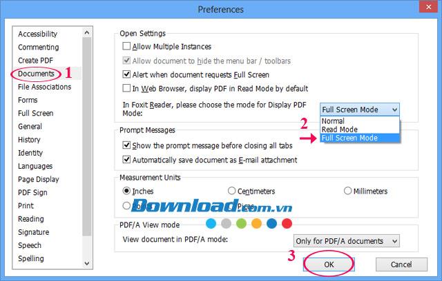 Turn on full screen mode when reading PDF files with Foxit Reader