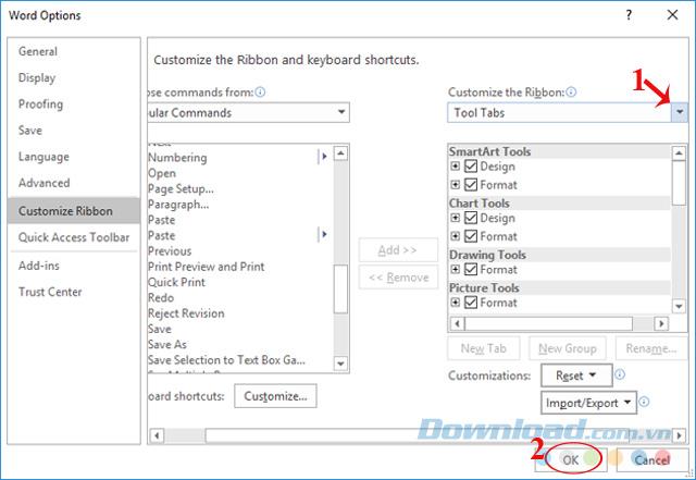 نصائح لتخصيص واجهة Microsoft Office 2016