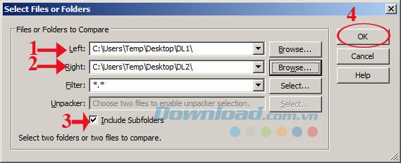 Instructions for comparing documents with WinMerge