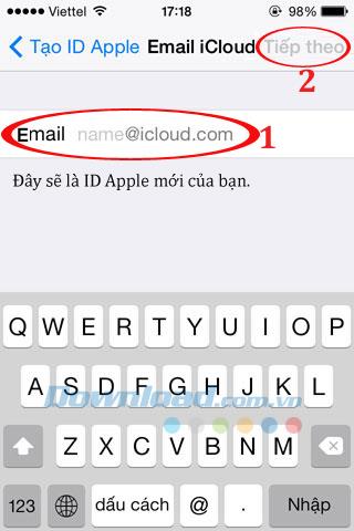Petunjuk untuk membuat akun iCloud, ID Apple gratis