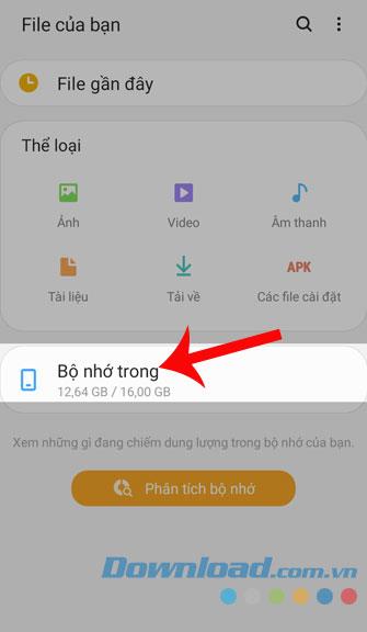 Instructions to create and view hidden folders on Android