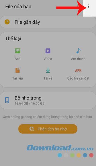 Instructions to create and view hidden folders on Android