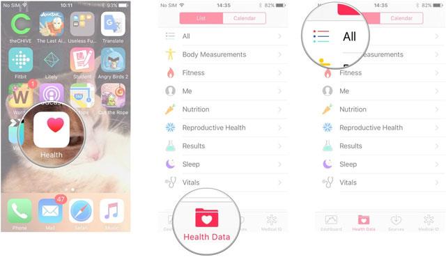 Anweisungen zur Installation und Verwendung der Health-App auf dem iPhone