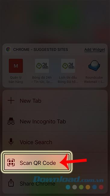 İPhoneda Google Chrome ile QR Kodu tarama