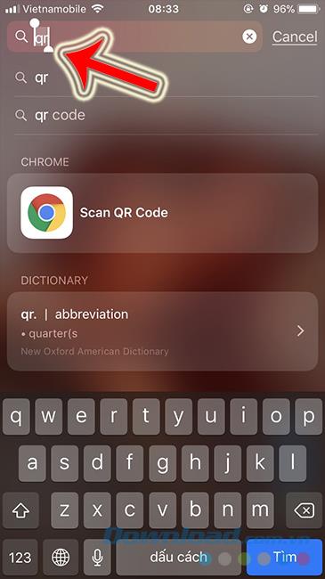 How to scan a QR Code with Google Chrome on iPhone