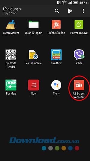 Instructions for recording Android screen videos with AZ Screen Recorder