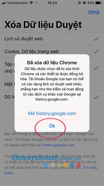 كيفية حذف سجل Chrome على iPhone و iPad