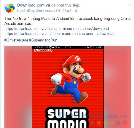 How to use Omlet Arcade to stream games on Android to Facebook