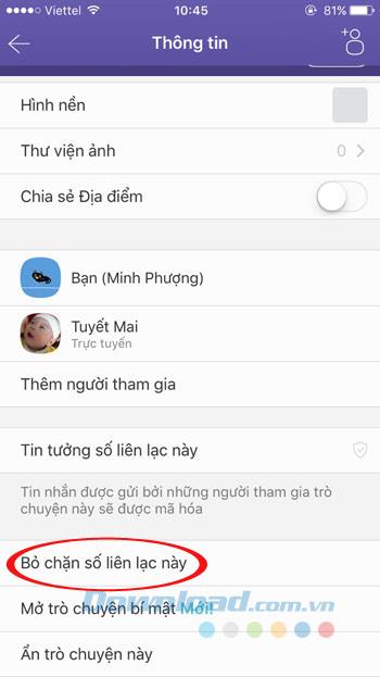 how to block viber messages
