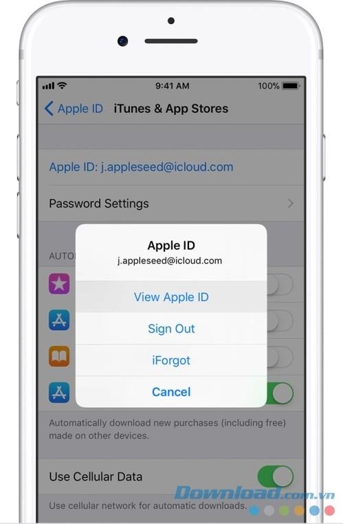 Afficher, modifier et annuler lenregistrement du service via un compte Apple ID