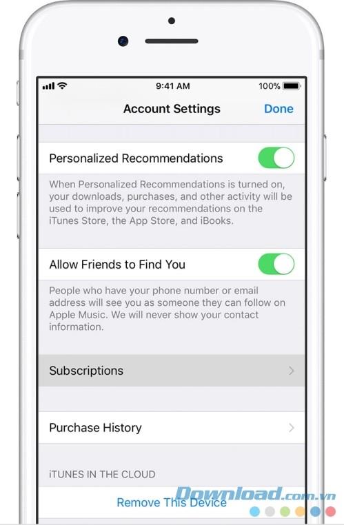 Afficher, modifier et annuler lenregistrement du service via un compte Apple ID