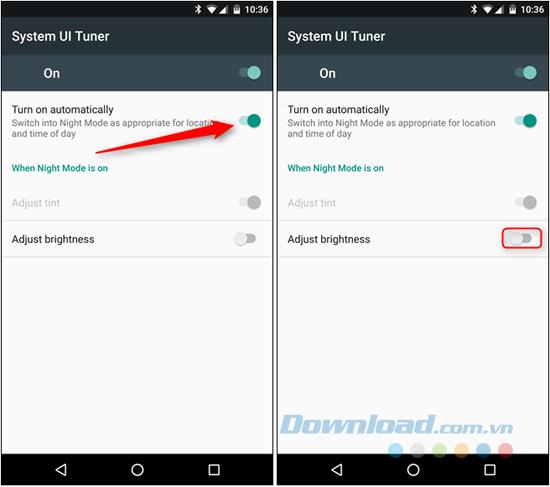 Instructions to turn on night mode on Android devices