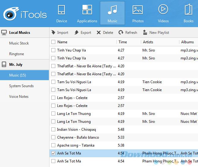 Kopieren Sie Musik mit iTools auf das iPhone
