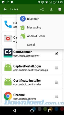 Instructions pour transférer des applications entre des appareils Android via Bluetooth