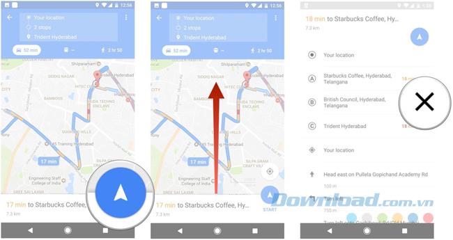 Instructions pour ajouter plusieurs destinations de destination dans Google Maps