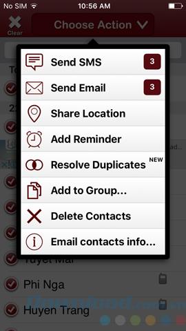 Delete all iPhone, iPad contacts in one note