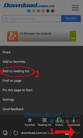 Astuces avec Microsoft Edge sur Windows 10 Mobile