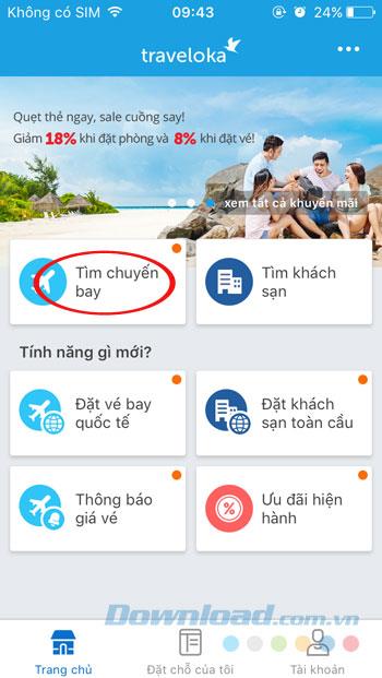 So buchen Sie Flugtickets bei Traveloka