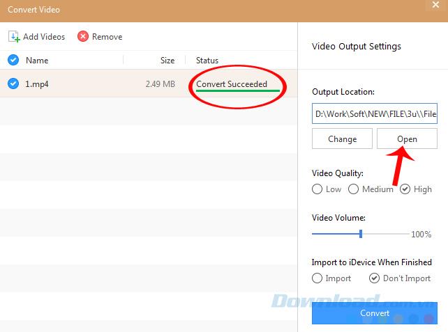 Convert videos for iPhone with 3uTools