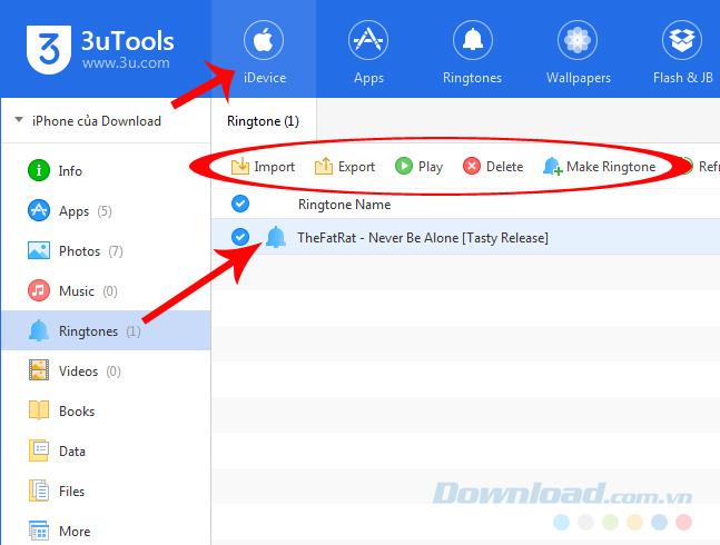 Three ways to make iPhone, iPad ringtones simply by 3uTools