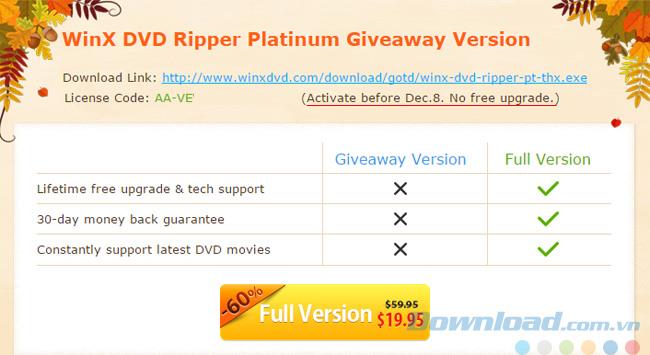 [مجاني] حقوق التأليف والنشر WinX DVD Ripper Platinum software
