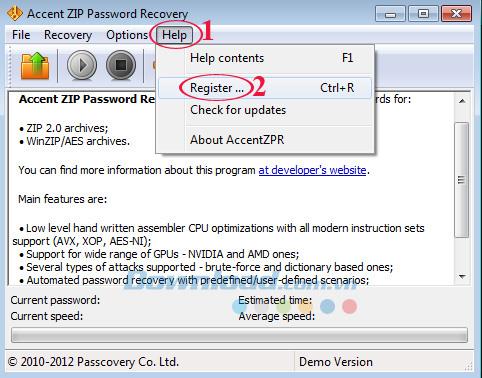 [Percuma] Hakcipta Hakcipta ZIP Password Recovery Software asas