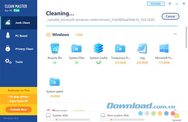 Instructions for installing Clean Master to clean and speed up your computer