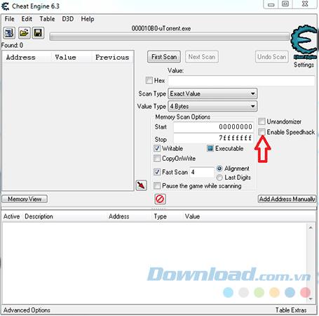 Percepat mengunduh uTorrent dengan Cheat Engine