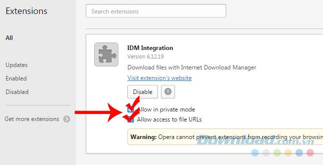 Cara mengunduh data di Opera menggunakan Internet Download Manager (IDM)