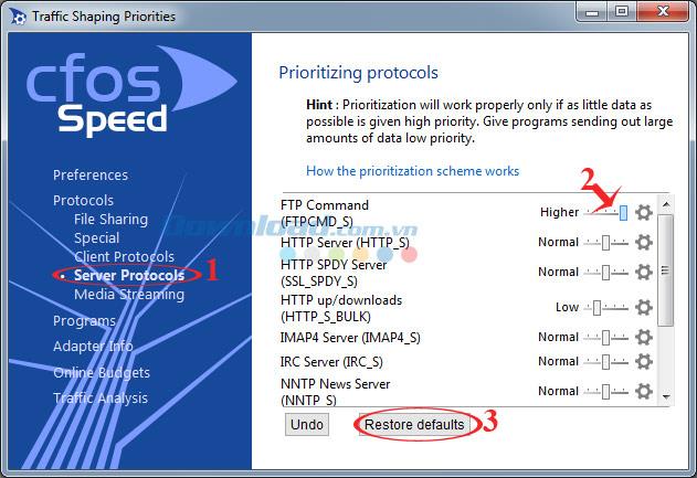 インターネット接続を高速化する手動cFosSpeed