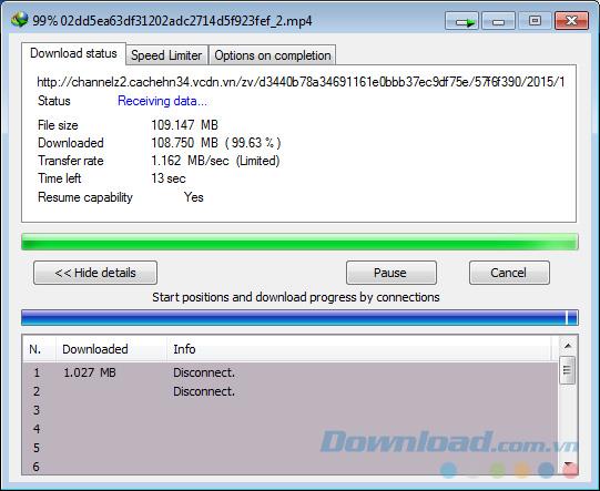 Fix broken download error of 99% of Internet Download Manager (IDM)