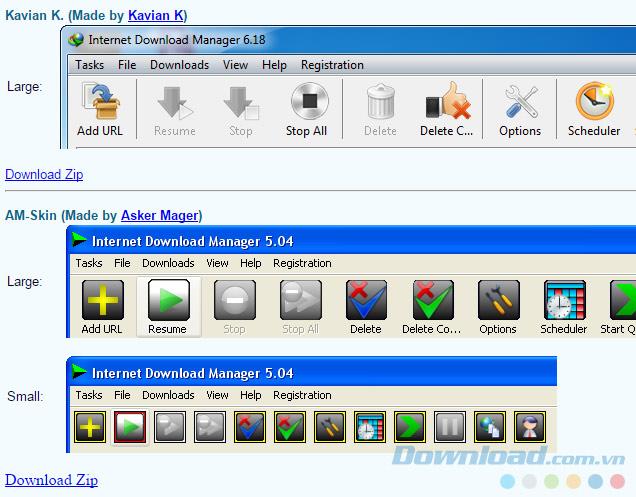 Changer linterface pour Internet Download Manager