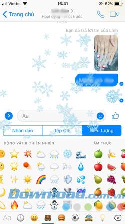 Comment créer un effet de neige sur Facebook Messenger