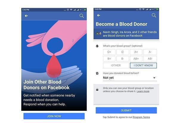 Facebook lance une campagne de don de sang volontaire