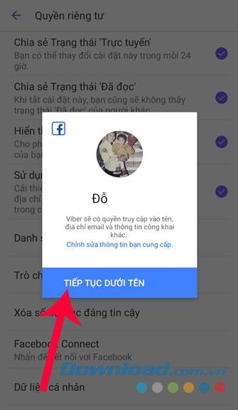 Comment lier votre compte Facebook à Viber sur votre téléphone