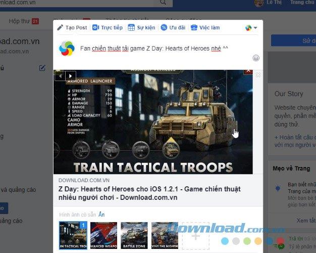 How to display links and thumbnails when sharing posts on Facebook