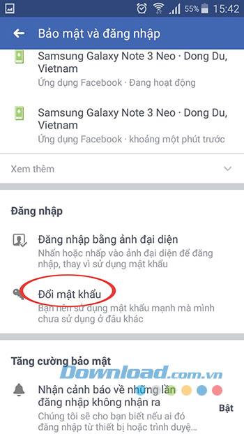 Comment changer le mot de passe Facebook sur le téléphone