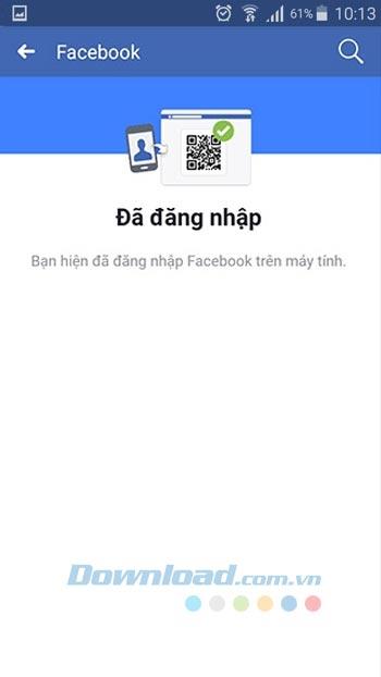 How to log into Facebook computer by scanning a QR code