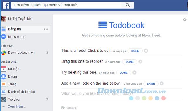 Transformez Facebook en rappel de tâche