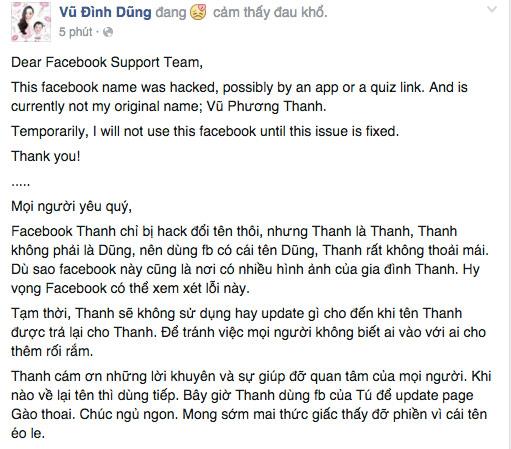 Le mystère de Facebook Vu Dinh Dung a une solution