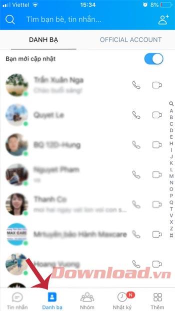 Come vedere i numeri di telefono dei tuoi amici su Zalo