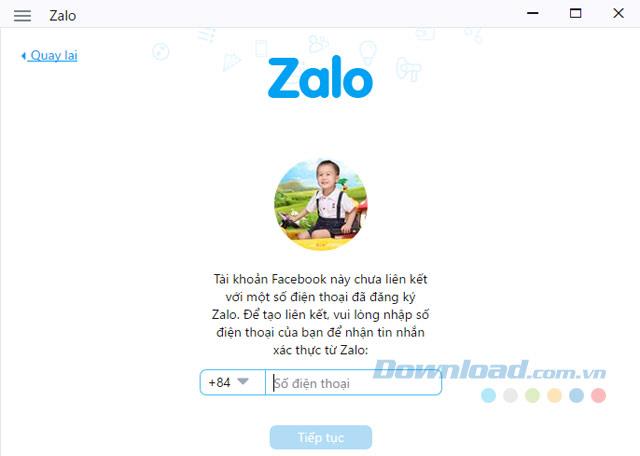 How to login to Zalo with Facebook without a password